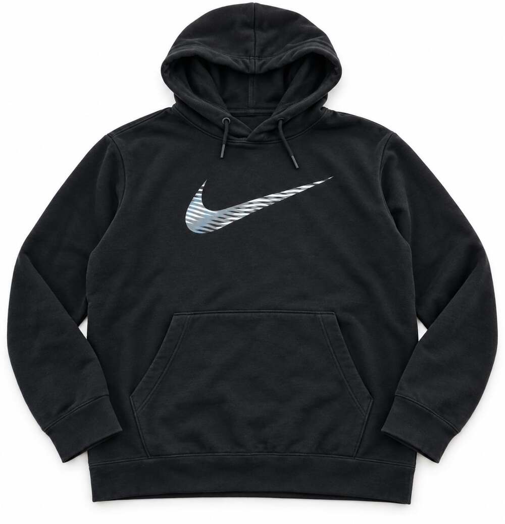 Nike Dri-Fit Swoosh Hoodie Size XL Black Pullover (z)